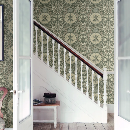 Daisy & Oak Wallpaper - Sage / Forest