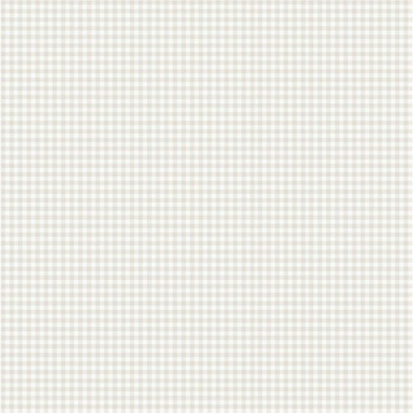 Sample - Lotta Gingham Wallpaper - White