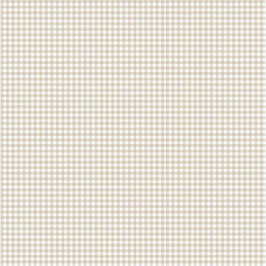 Lotta Gingham Wallpaper - Grey/Beige