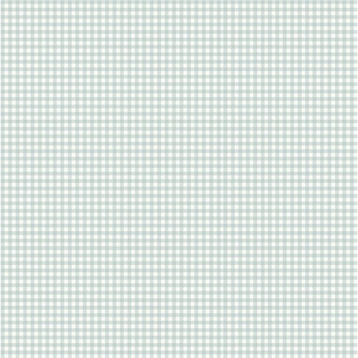 Sample - Lotta Gingham Wallpaper - Blue/White
