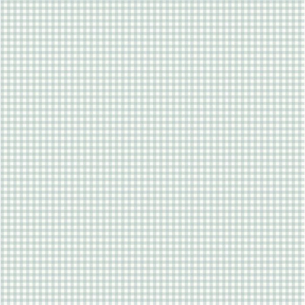 Sample - Lotta Gingham Wallpaper - Blue/White