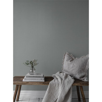 Lotta Gingham Wallpaper - Blue/White