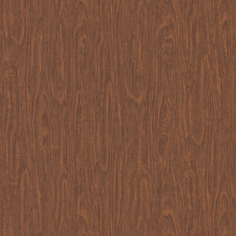 Sample - Versace Timber Wallpaper - Brown/Orange/Red