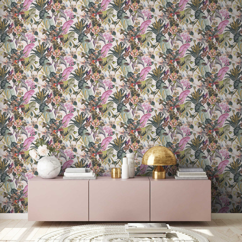 Tropical Dreams Wallpaper - Off-White