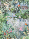 Botanical Elegance – Tropical Parrot Wallpaper – Powder Blue