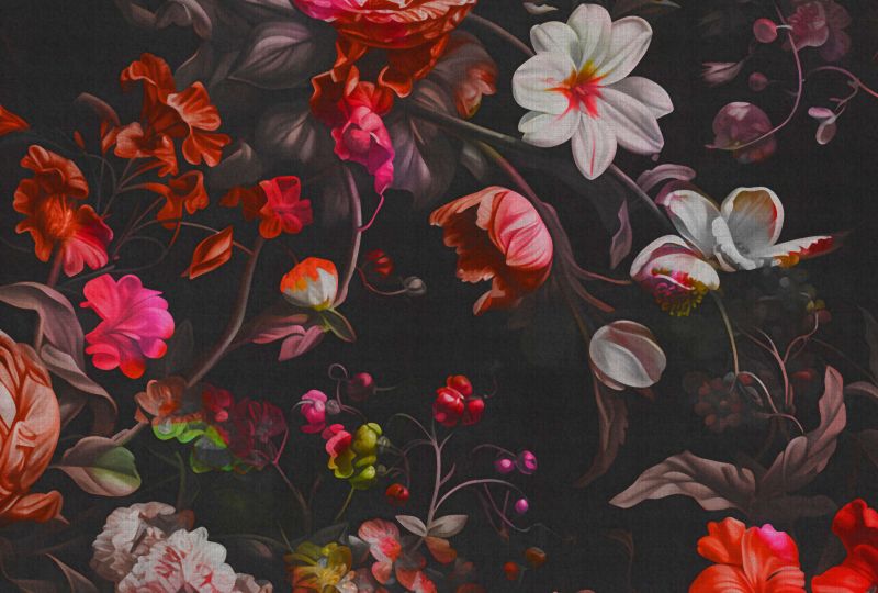 Neonbloom 1 - Custom Sized Wallpaper Mural (per m2)