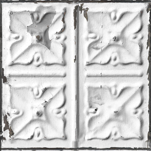 Sample - Brooklyn Tin Tiles Wallpaper - Grey