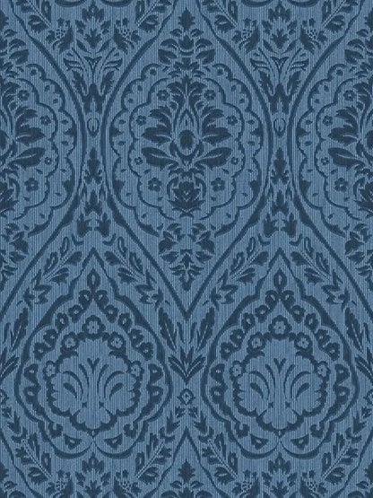 Textured Damask Wallpaper - Blue - Discontinuing