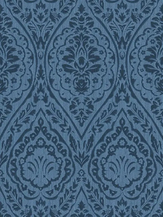 Textured Damask Wallpaper - Blue - Discontinuing