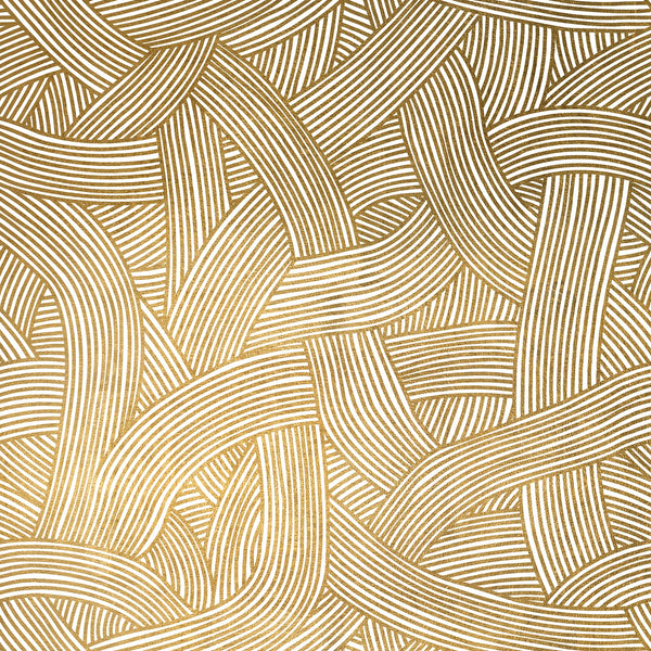 Sample – Inky Dhow – Foil Wallpaper – White/Gold