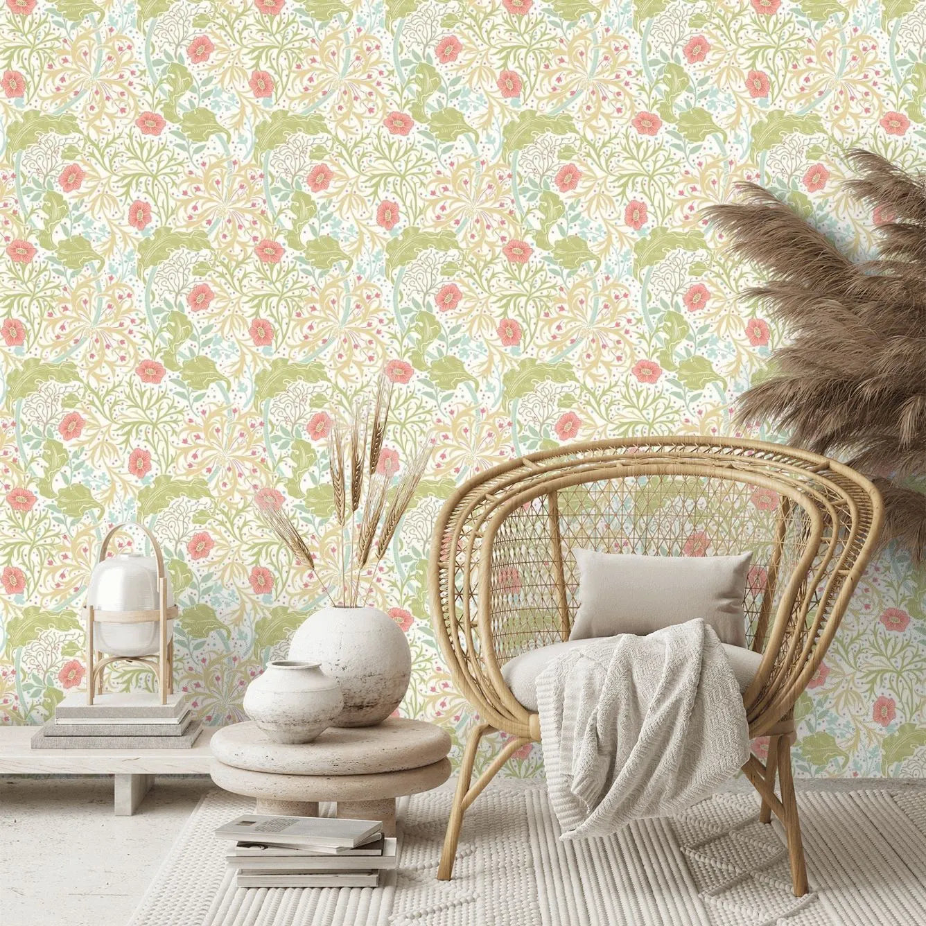 Seaweed Garden Wallpaper - Ohpopsi - Rose Pink