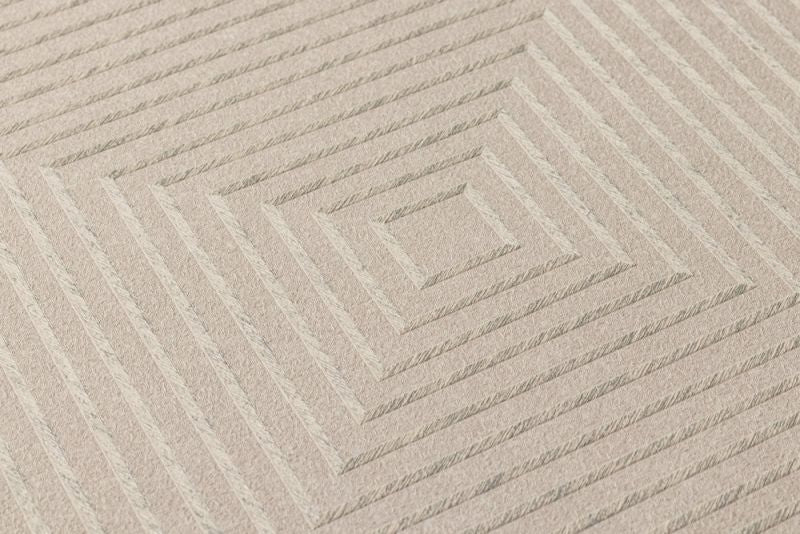Metropolitan Grid - Abstract Vinyl Wallpaper - Taupe