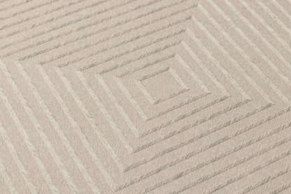 Metropolitan Grid - Abstract Vinyl Wallpaper - Taupe
