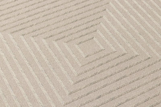 Metropolitan Grid - Abstract Vinyl Wallpaper - Taupe