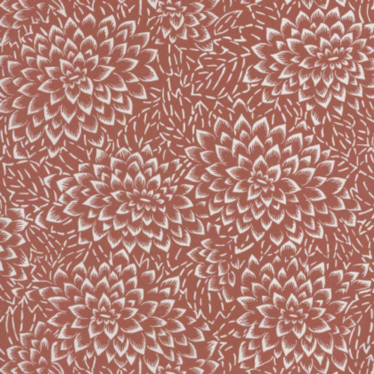 Hanami Flower Wallpaper  - Terracotta - Last 12 Rolls