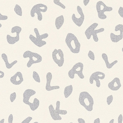 Leopard Alphabet Wallpaper - Cream - Discontinuing