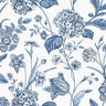 Amelie Hydrangea Wallpaper - Blue White
