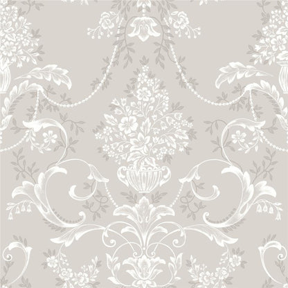 Amelie Damask Wallpaper - Mushroom