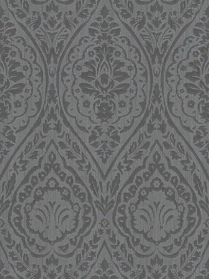 Textured Damask Textured Wallpaper - Brown/Black