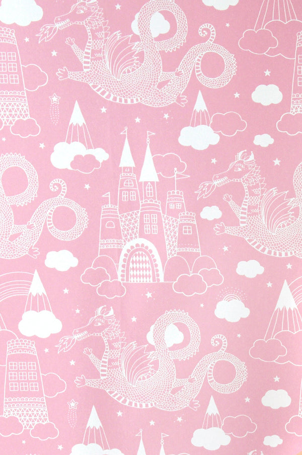 Sample - Dragon Sky Wallpaper - Pink