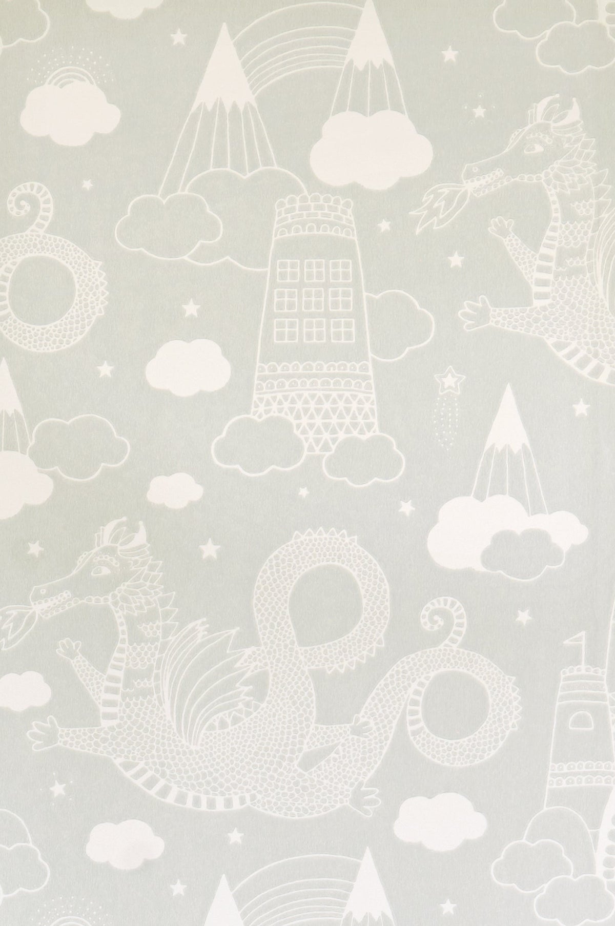Sample - Dragon Sky Wallpaper - Grey