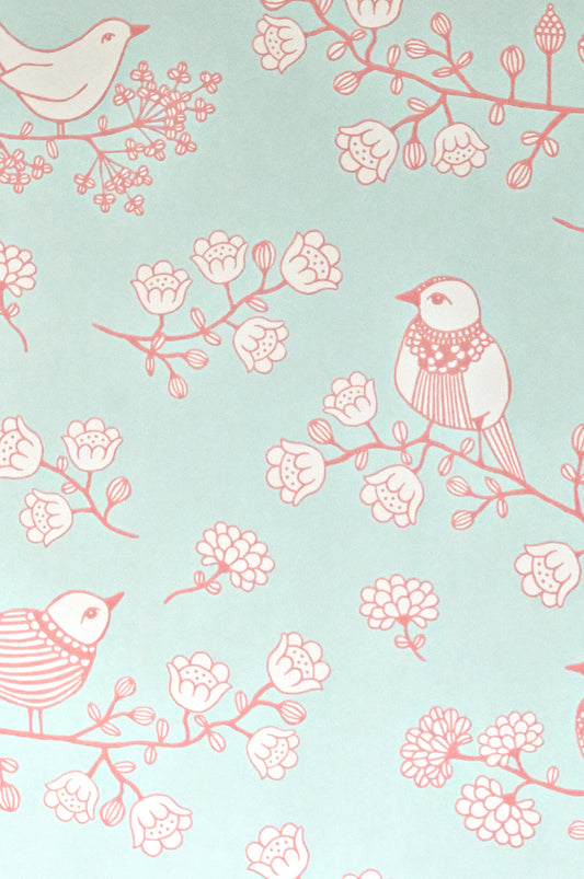 Sugar Tree Wallpaper - Turquoise