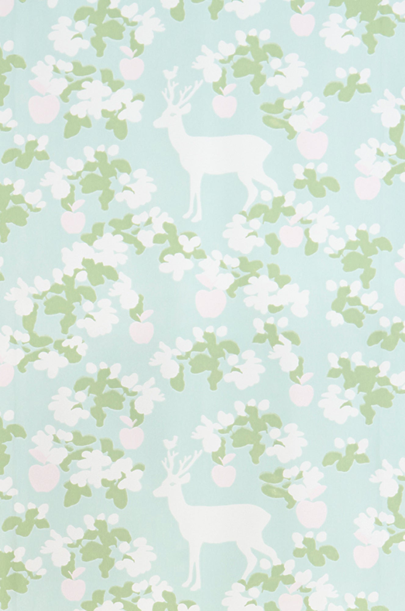 Apple Garden Wallpaper - Turquoise