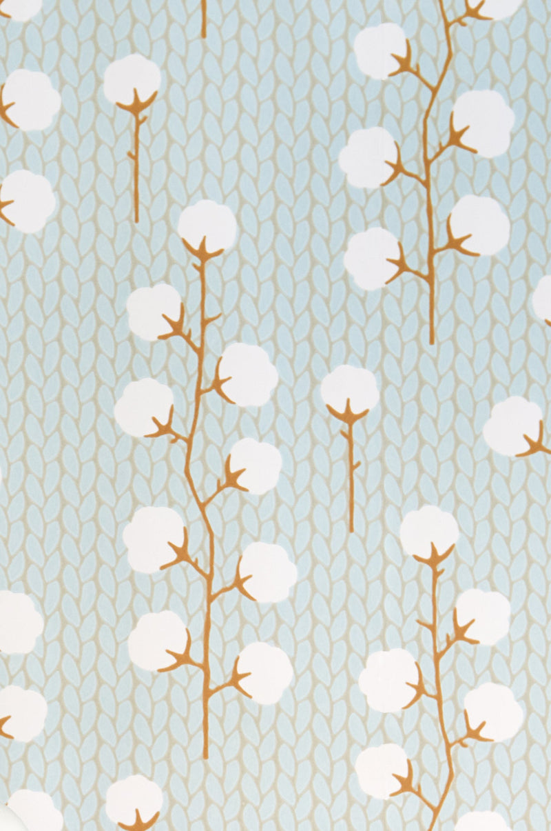 Sample - Sweet Cotton Wallpaper - Turquoise