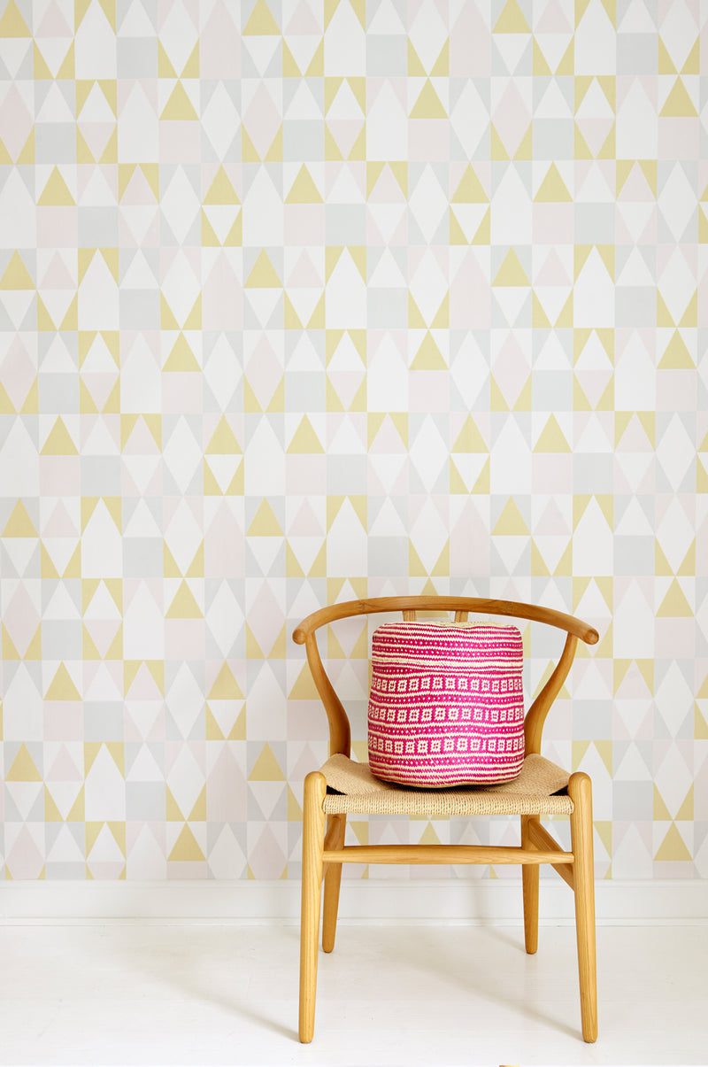 Alice Geometric Wallpaper - Pink/Yellow