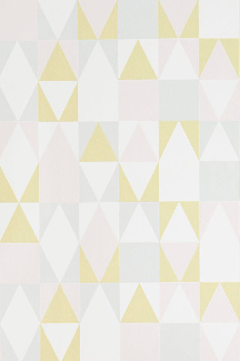 Sample - Alice Geometric Wallpaper - Pink/Yellow