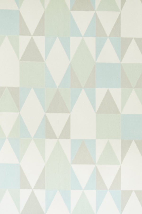 Sample - Alice Geometric Wallpaper - Turquoise