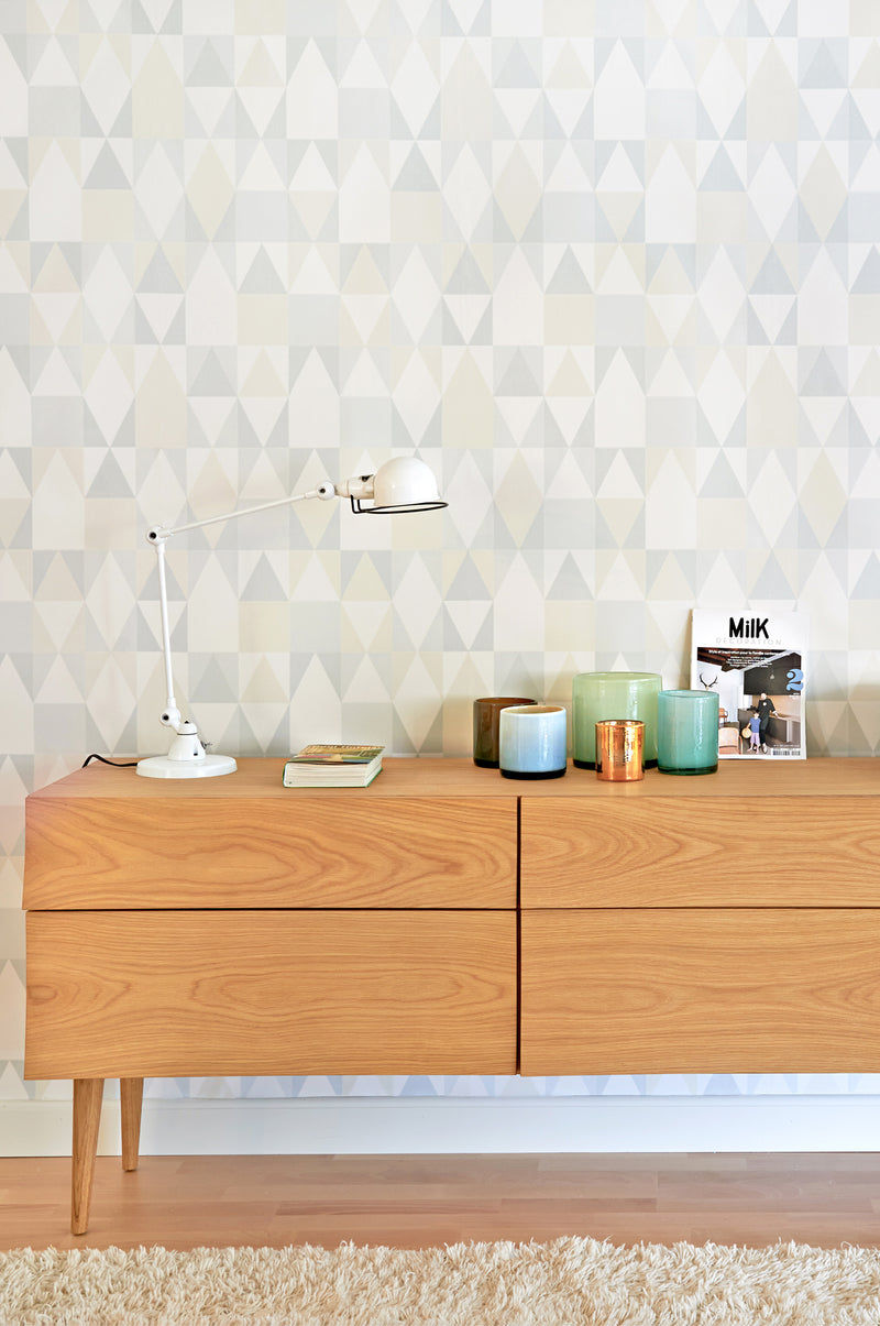 Alice Geometric Wallpaper - Grey
