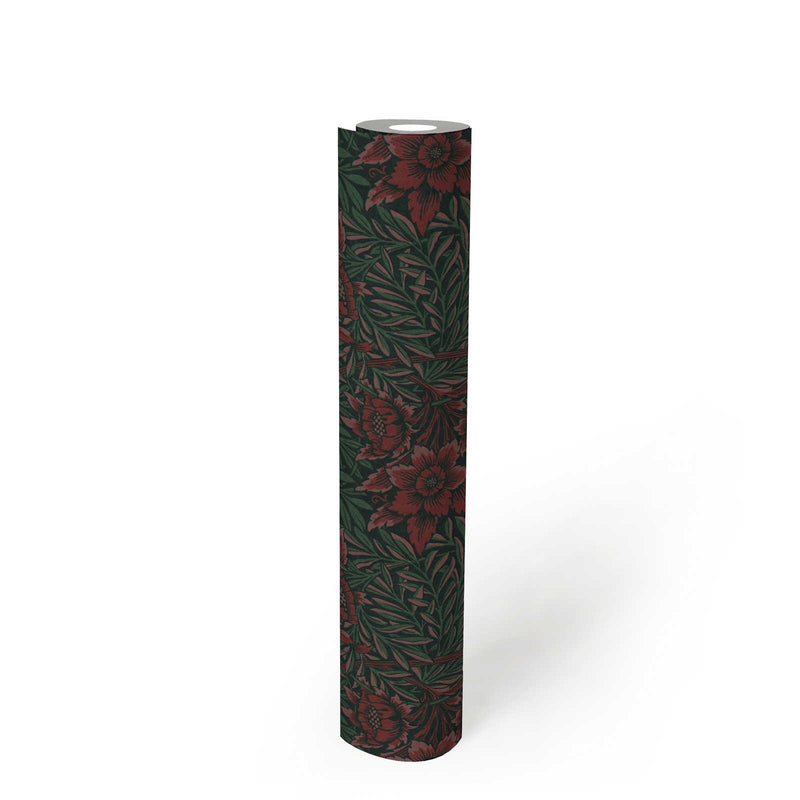 Baroque Floral Wallpaper - Green
