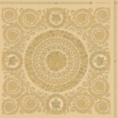 Versace Crown Moulding Wallpaper - Gold/Yellow