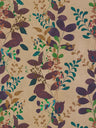 Verdant Leaf Sprig Vinyl Wallpaper – Plum/Taupe