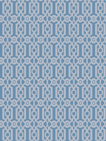Baroque Pattern Wallpaper - Blue