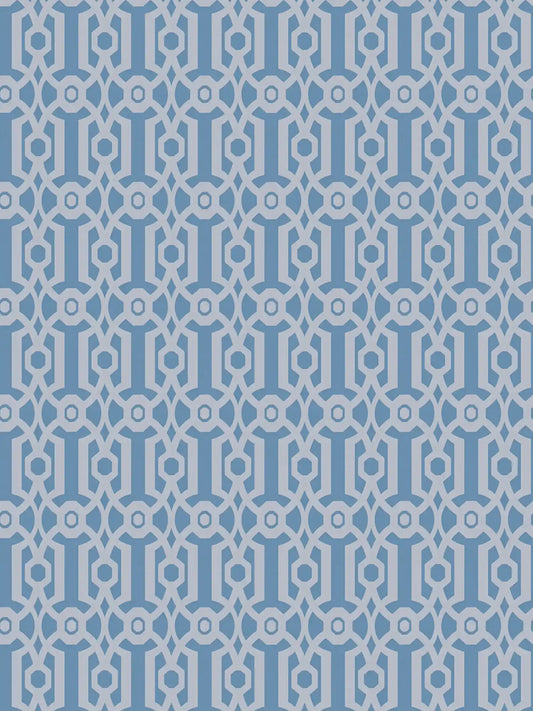 Baroque Pattern Wallpaper - Blue