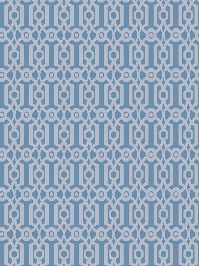 Baroque Pattern Wallpaper - Blue
