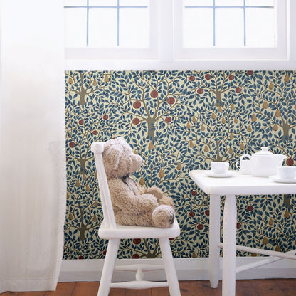 Pomona Pear Wallpaper - Blue