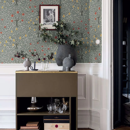Pomona Pear Wallpaper - Green