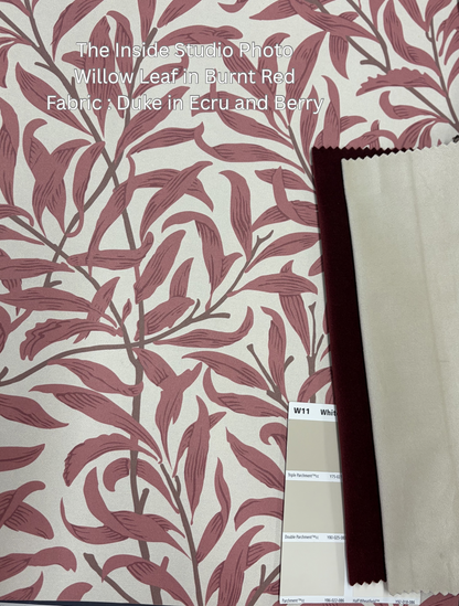 Willow Leaf Wallpaper - Burnt Red