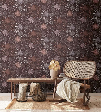 Bloom Wallpaper - House of Turnowsky - Brown/Pink