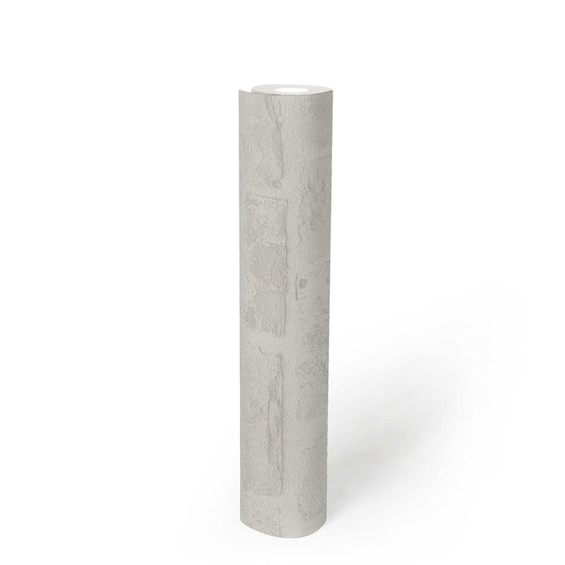 Classic Brickstone - Natural Wallpaper - White