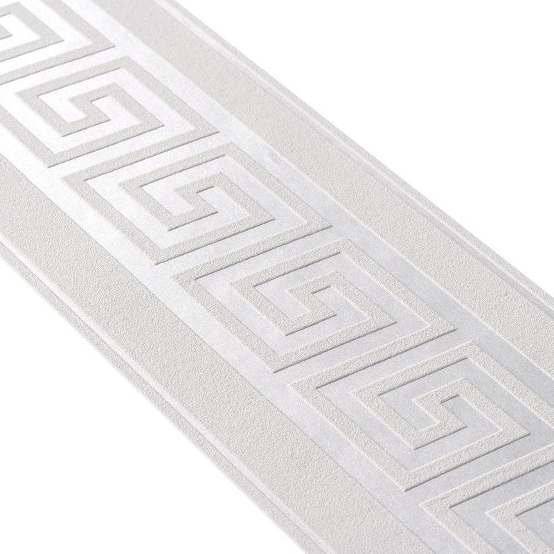 Metallic Meander Border - Grey - Self Adhesive