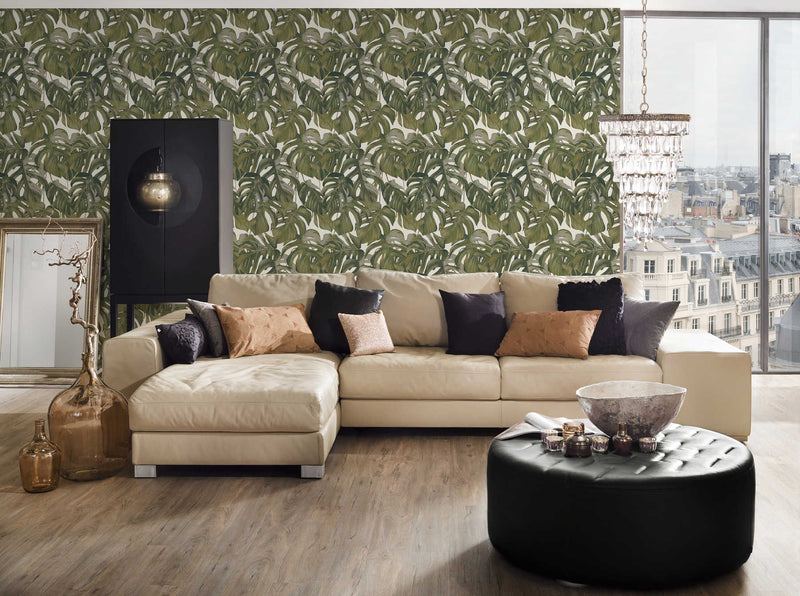 Monstera Dreams Wallpaper - Cream