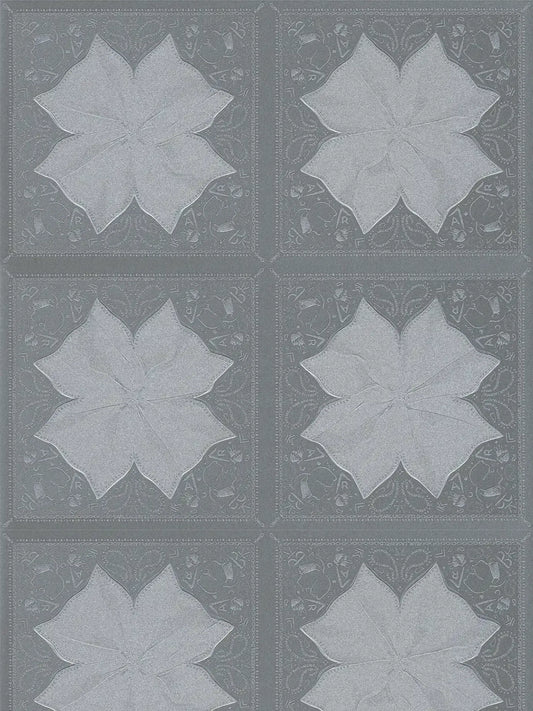 Paisley Block Heavy Weight Wallpaper - Grey