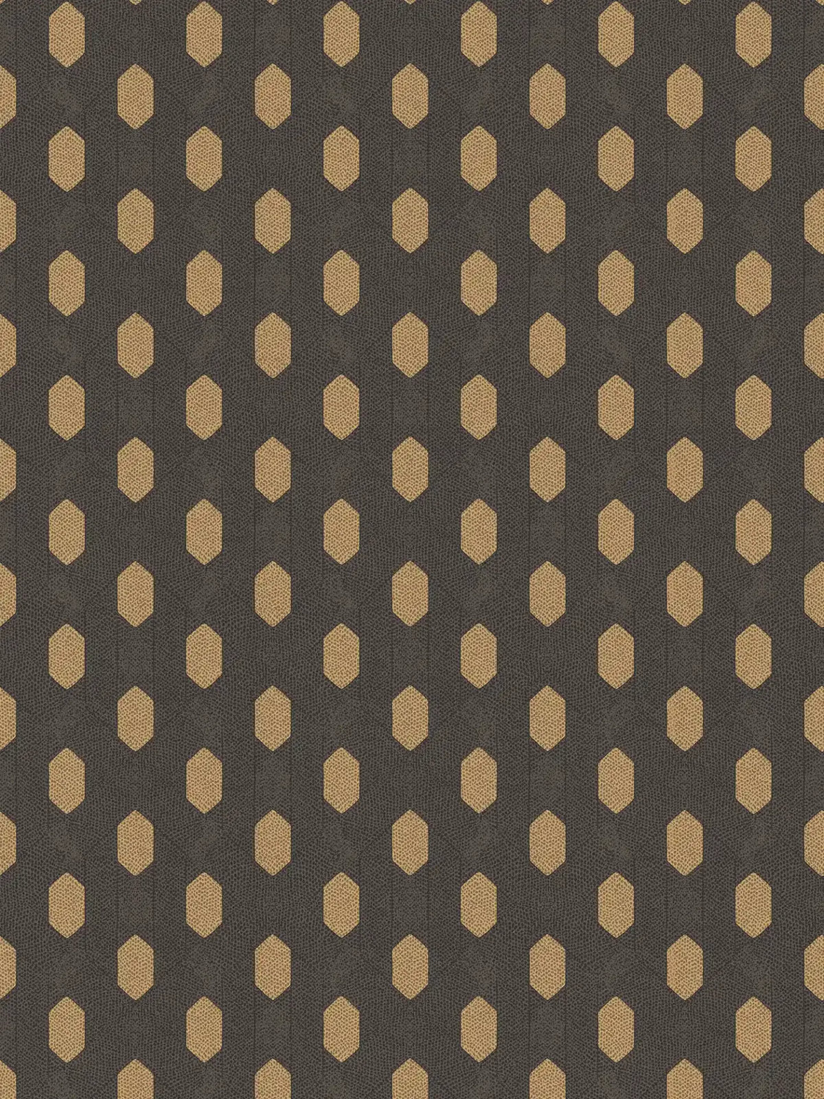 Hex Glamour Heavy Weight Wallpaper - Black & Gold