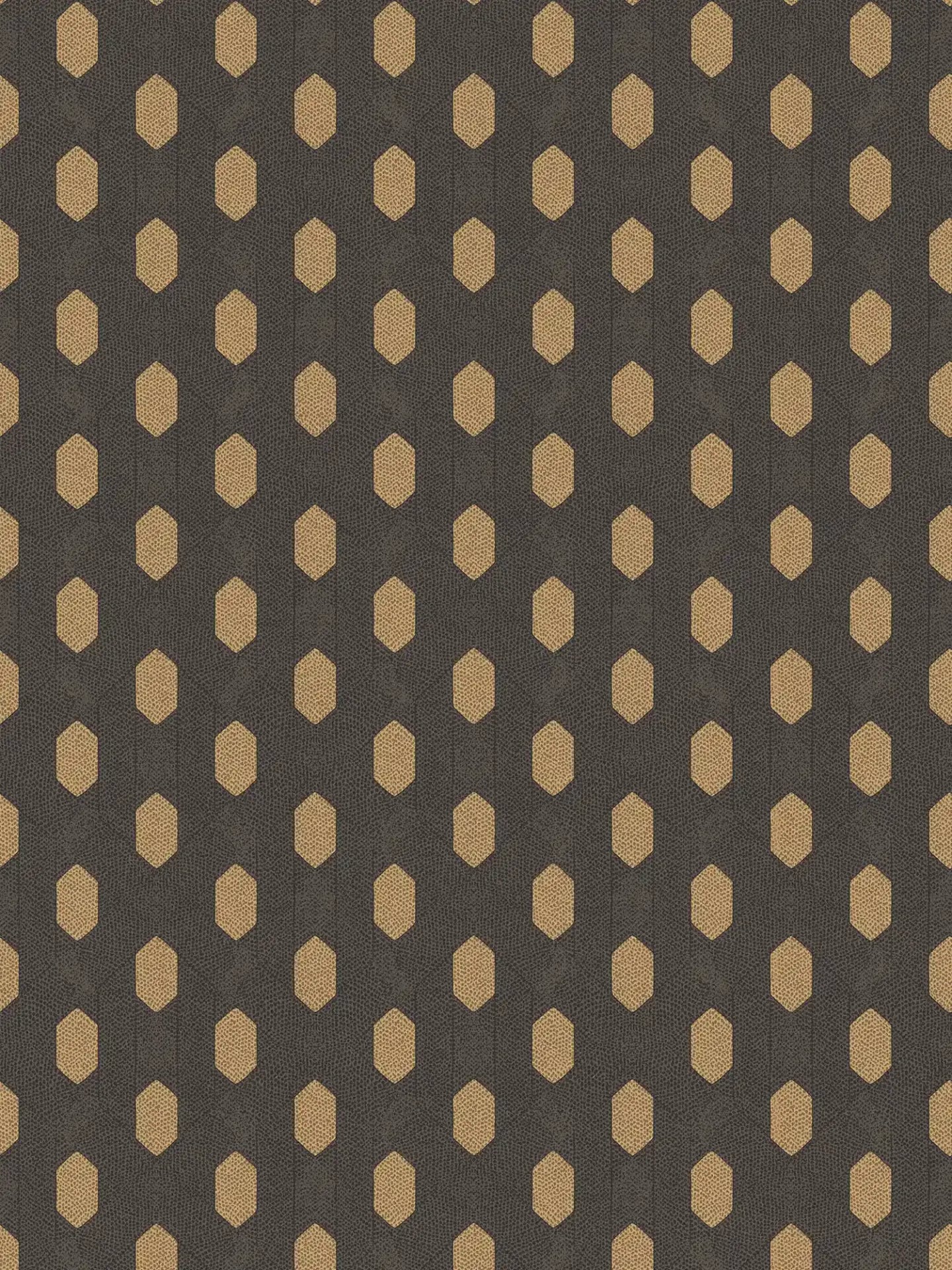 Hex Glamour Heavy Weight Wallpaper - Black & Gold