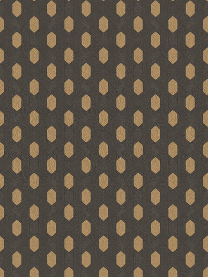 Hex Glamour Heavy Weight Wallpaper - Black & Gold