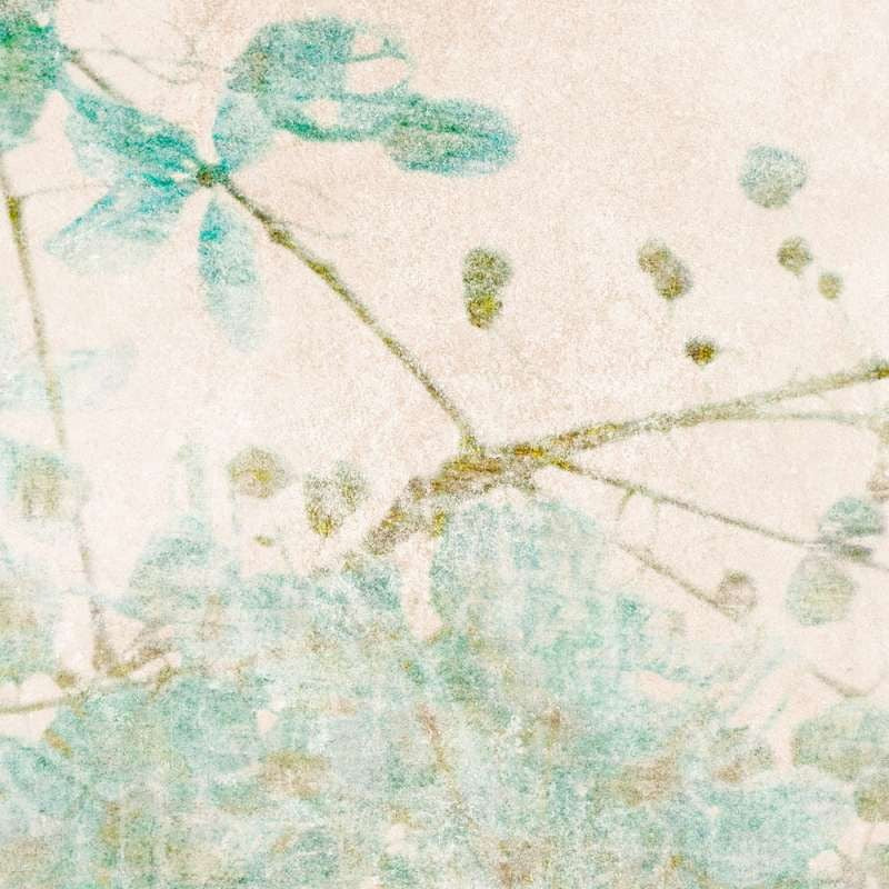 Turquoise Blossom Cascade - Custom Sized Wallpaper Mural (per m2)